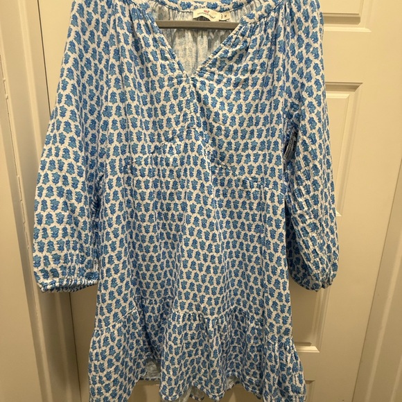 ⭐️HP⭐️ VINEYARD VINES - Island Ocean Breeze Seastitch Block Print Dress. Size M - Picture 5 of 7